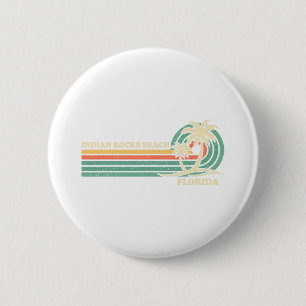 Badge Rond 5 Cm Vacances d'été vintage Rétro Florida Indian Rocks