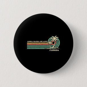 Badge Rond 5 Cm Vacances d'été vintage Rétro Floride Anna Maria I