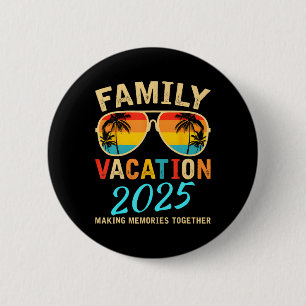Badge Rond 5 Cm Vacances en famille 2025 Plage Correspondant Vacan