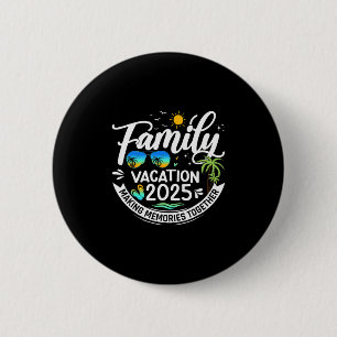 Badge Rond 5 Cm Vacances en famille 2025 Plage tenue de famille as