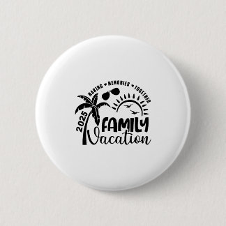 Badge Rond 5 Cm Vacances en famille 2025 Plage tenue de famille as