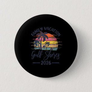 Badge Rond 5 Cm Vacances en famille 2026 Été Alabama Gulf Sho