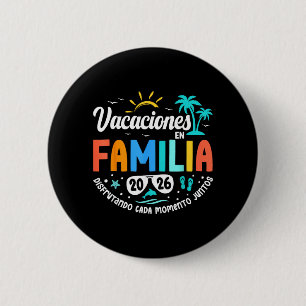 Badge Rond 5 Cm Vacances En Famille 2026 Été Correspondant Mexique