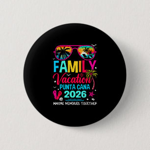 Badge Rond 5 Cm Vacances en famille à Punta Cana 2026 République d