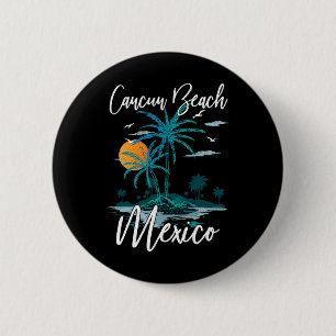 Badge Rond 5 Cm Vacances en famille coucher de soleil rétro Mexiqu