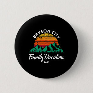 Badge Rond 5 Cm Vacances en famille dans les montagnes de Caroline