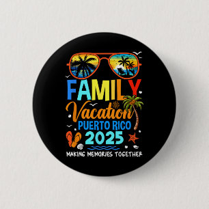 Badge Rond 5 Cm Vacances famille Porto Rico 2025 Vacances famille 