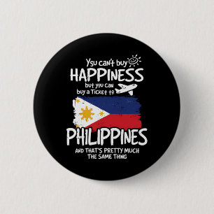 Badge Rond 5 Cm Vacances Philippines Souvenir Vintage Homme