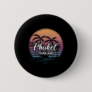 Badge Rond 5 Cm Vacances vintage en Thaïlande Voyage Asie Plage th