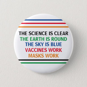 Badge Rond 5 Cm Vaccins Masques de travail La science de travail e