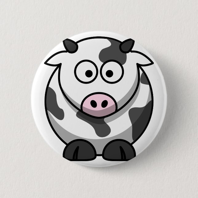 Badge Rond 5 Cm Vache (Devant)