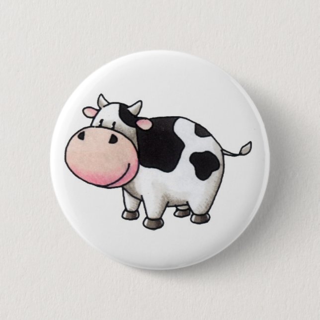 Badge Rond 5 Cm Vache (Devant)