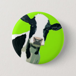 Badge Rond 5 Cm Vache à MOO !