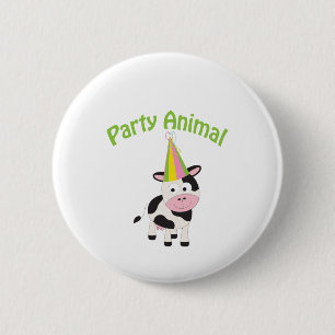 Badge Rond 5 Cm Vache animale