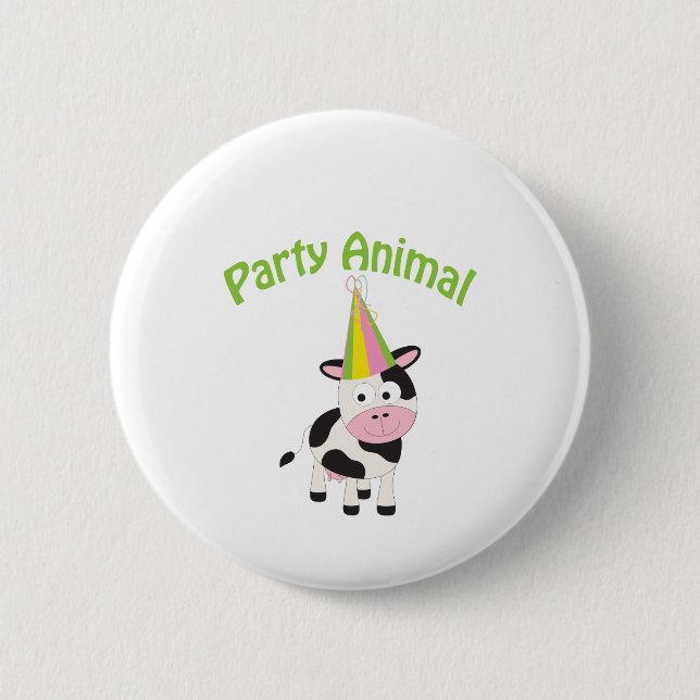 Badge Rond 5 Cm Vache animale (Devant)