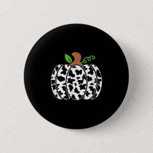 Badge Rond 5 Cm Vache Citrouille mignonne Imprimer Automne Automne