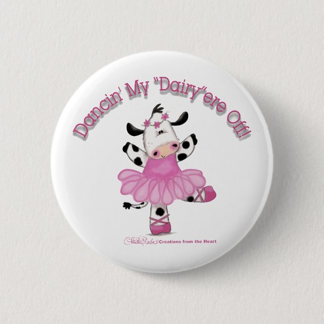 Badge Rond 5 Cm Vache de Ballerina (Devant)