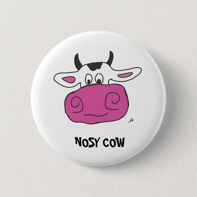 BADGE ROND 5 CM VACHE FOUINEUSE (Devant)