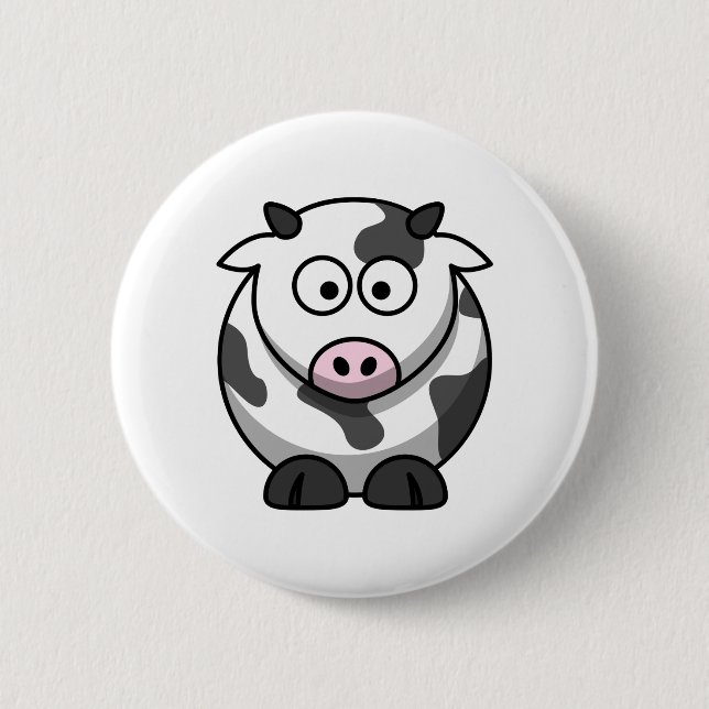 Badge Rond 5 Cm Vache mignonne (Devant)