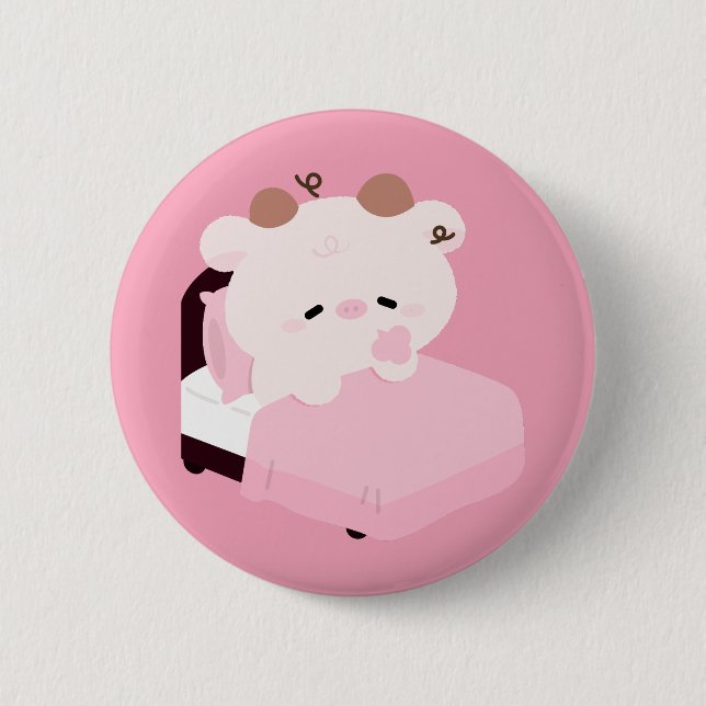 Badge Rond 5 Cm Vache mignonne (Devant)