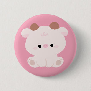 Badge Rond 5 Cm Vache mûre