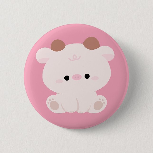 Badge Rond 5 Cm Vache mûre (Devant)