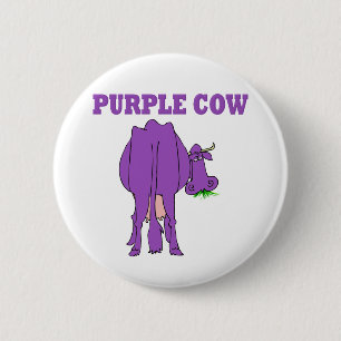 Badge Rond 5 Cm Vache pourpre