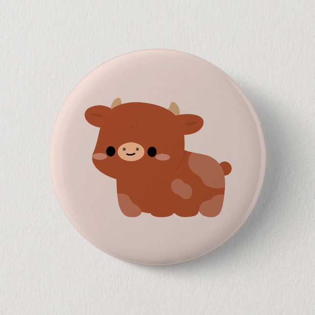 Badge Rond 5 Cm Vache rouge suédoise (Devant)
