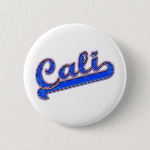 Badge Rond 5 Cm Vague bleue de logo de Cali