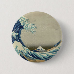Badge Rond 5 Cm Vague de Kanagawa par Katsushika Hokusai