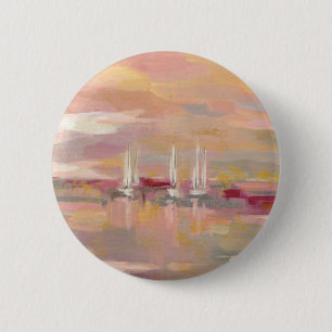 Badge Rond 5 Cm Vagues de cramoisi