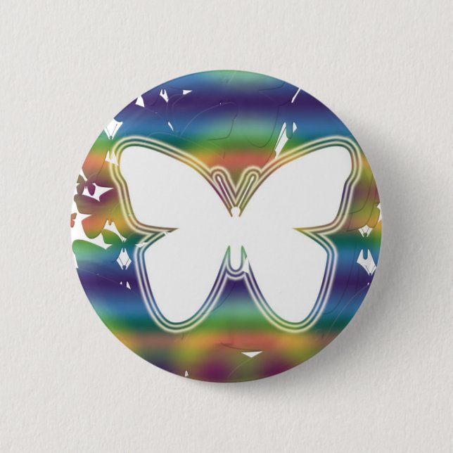 Badge Rond 5 Cm Vagues de papillon (Devant)