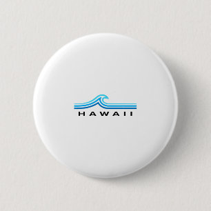 Badge Rond 5 Cm Vagues Hawaïennes Vintage Hommes Femmes Garçons So
