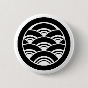 Badge Rond 5 Cm Vagues superposées en cercle