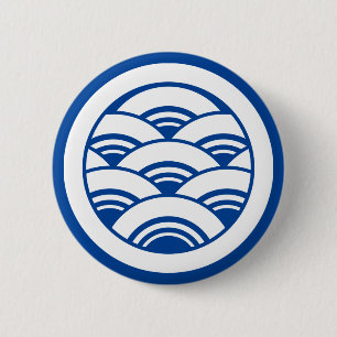 Badge Rond 5 Cm Vagues superposées en cercle