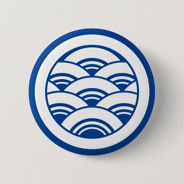 Badge Rond 5 Cm Vagues superposées en cercle (Devant)