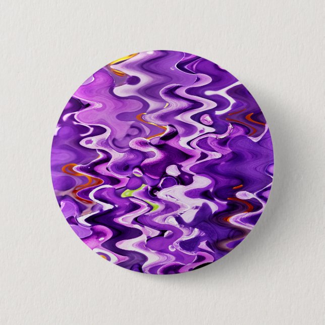 BADGE ROND 5 CM VAGUES VIOLETTES DE FLEURS (Devant)