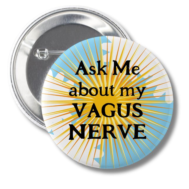 Badge Rond 5 Cm Vagus Nerve stimulation anti anxiété sensation de  (Créateur téléchargé)