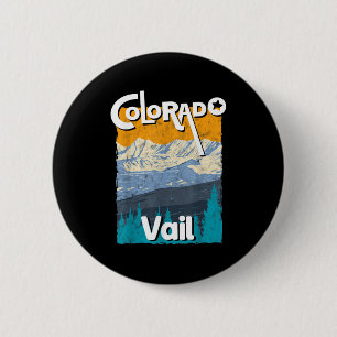 Badge Rond 5 Cm Vail Colorado Mountain State Rocky Mountains Tee S