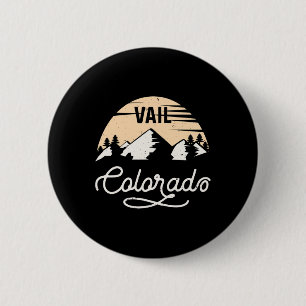 Badge Rond 5 Cm Vail Colorado Ski T Shirt Mountain Ski Resort V