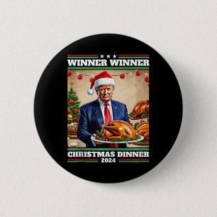 Badge Rond 5 Cm Vainqueur de Trump Dîner de Noël à