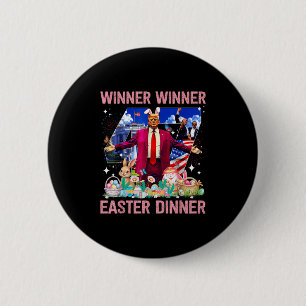 Badge Rond 5 Cm Vainqueur Dîner de Pâques Trump Bunny Hunt Eggs Ha
