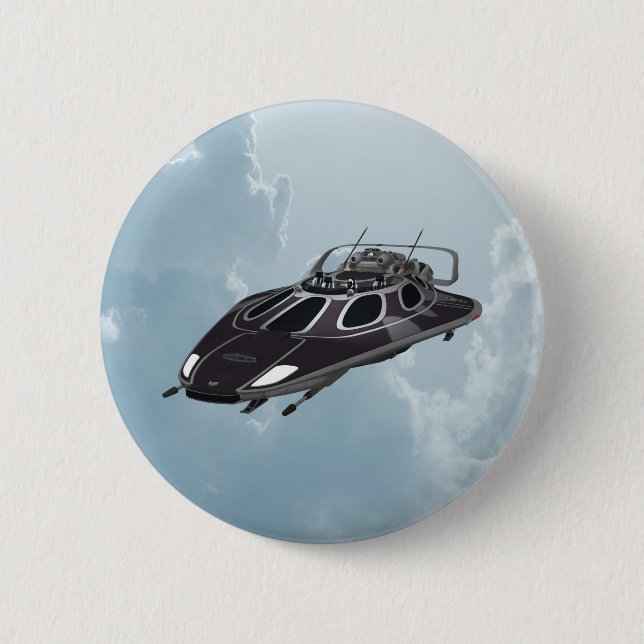 Badge Rond 5 Cm Vaisseau spatial (Devant)