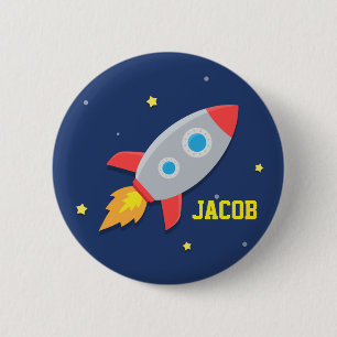 Badge Rond 5 Cm Vaisseau spatial, espace extra-atmosphérique, pour