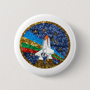 Badge Rond 5 Cm vaisseau spatial séquentiel
