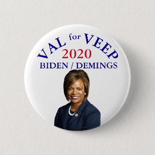 Badge Rond 5 Cm Val Demings pour vice-président 2020