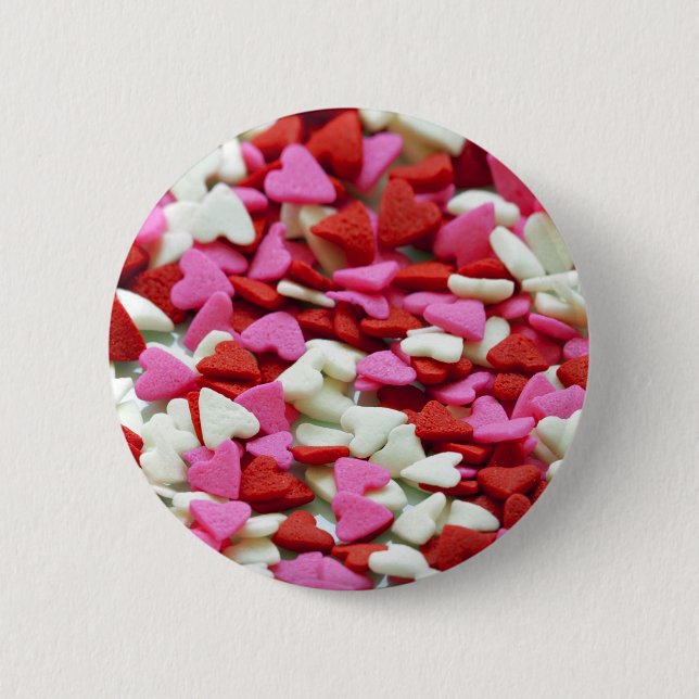 Badge Rond 5 Cm Valentine Hearts (Devant)