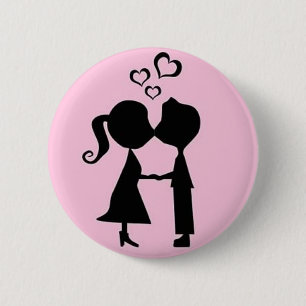 BADGE ROND 5 CM VALENTINE KISS