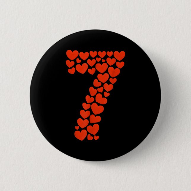 Badge Rond 5 Cm Valentine’s Day 67 With Heart Matching Couple Vale (Devant)