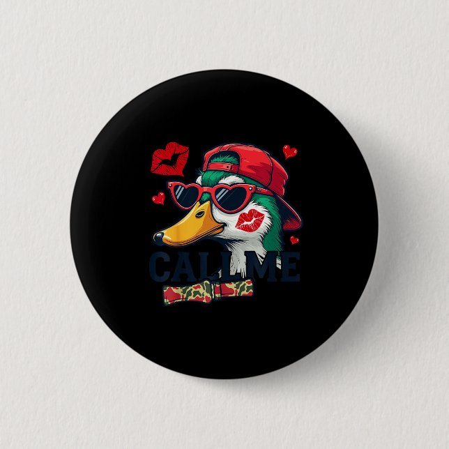 Badge Rond 5 Cm Valentine's Day Duck Hunting Camo Call Me Toddler  (Devant)